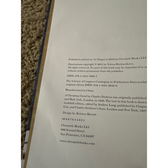 New A Christmas Carol by Charles Dickens Illustrated Holiday Book - Picture 4 of 7